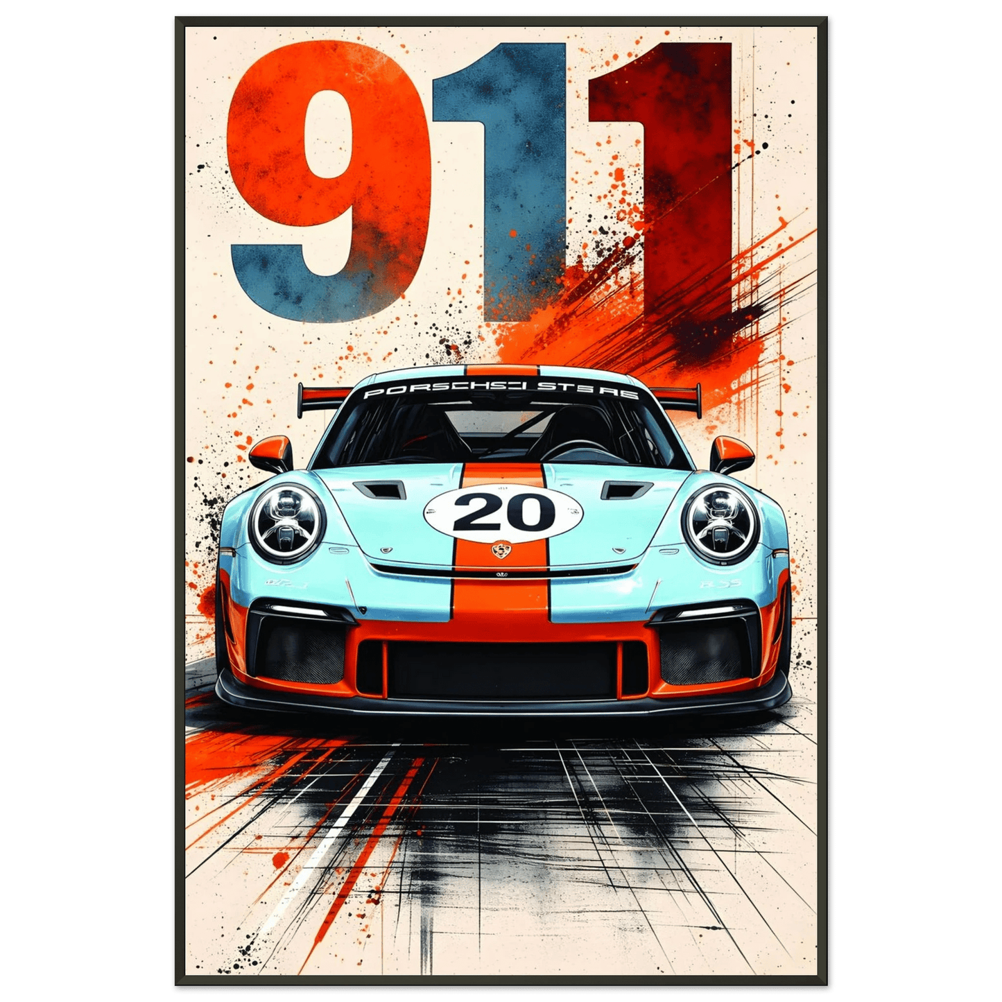 🏎️🏁Affiche Automobile Art' Sport 4 Encadrée - Aura Studio Déco