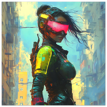 ☢️🧬Affiche Murale Survival Neon Fury Girls #1 - Aura Studio Déco
