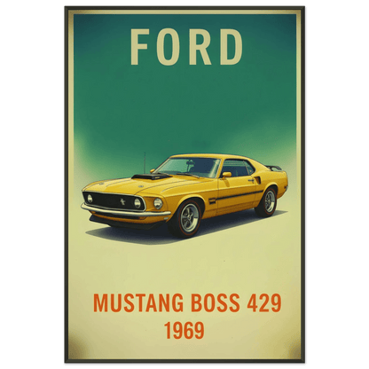 🏎️🏁Affiche Automobile Art' Legend 1969 Encadrée - Aura Studio Déco