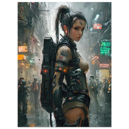 🌃🎮🌐🧬 CYBERPUNK WAR GIRL ULTIMATE SERIE  1☢️ - Aura Studio Déco
