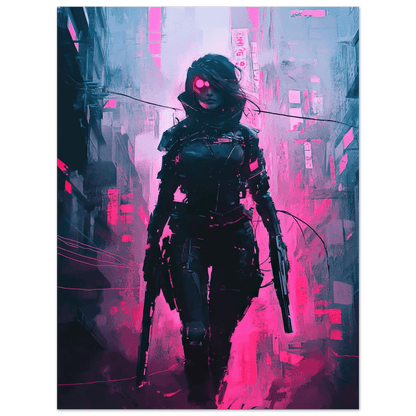 🧬Estampe d 'Art Affiche Cyber Girl Hors-série #1 – Art Mural Cyberpunk - Aura Studio Déco