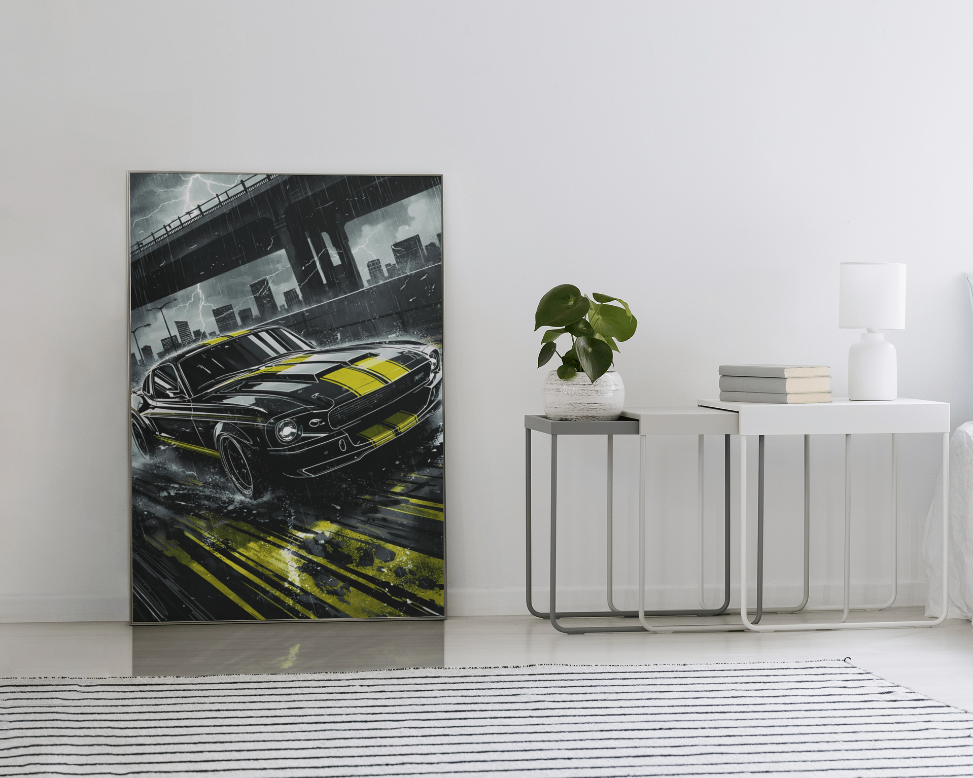 🏎️🏁Affiche Automobile Art' Legend 2 Encadrée - Aura Studio Déco