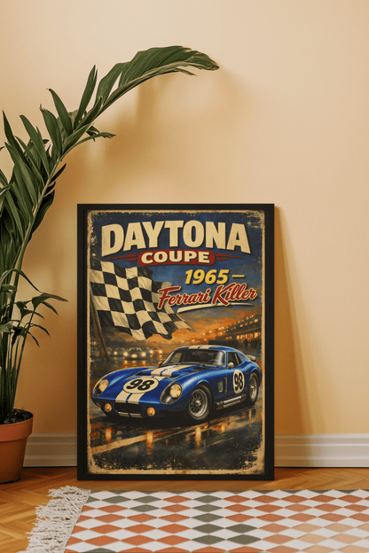 🏆🀣📺 Affiche Automobile Vintage Daytona - Aura Studio Déco