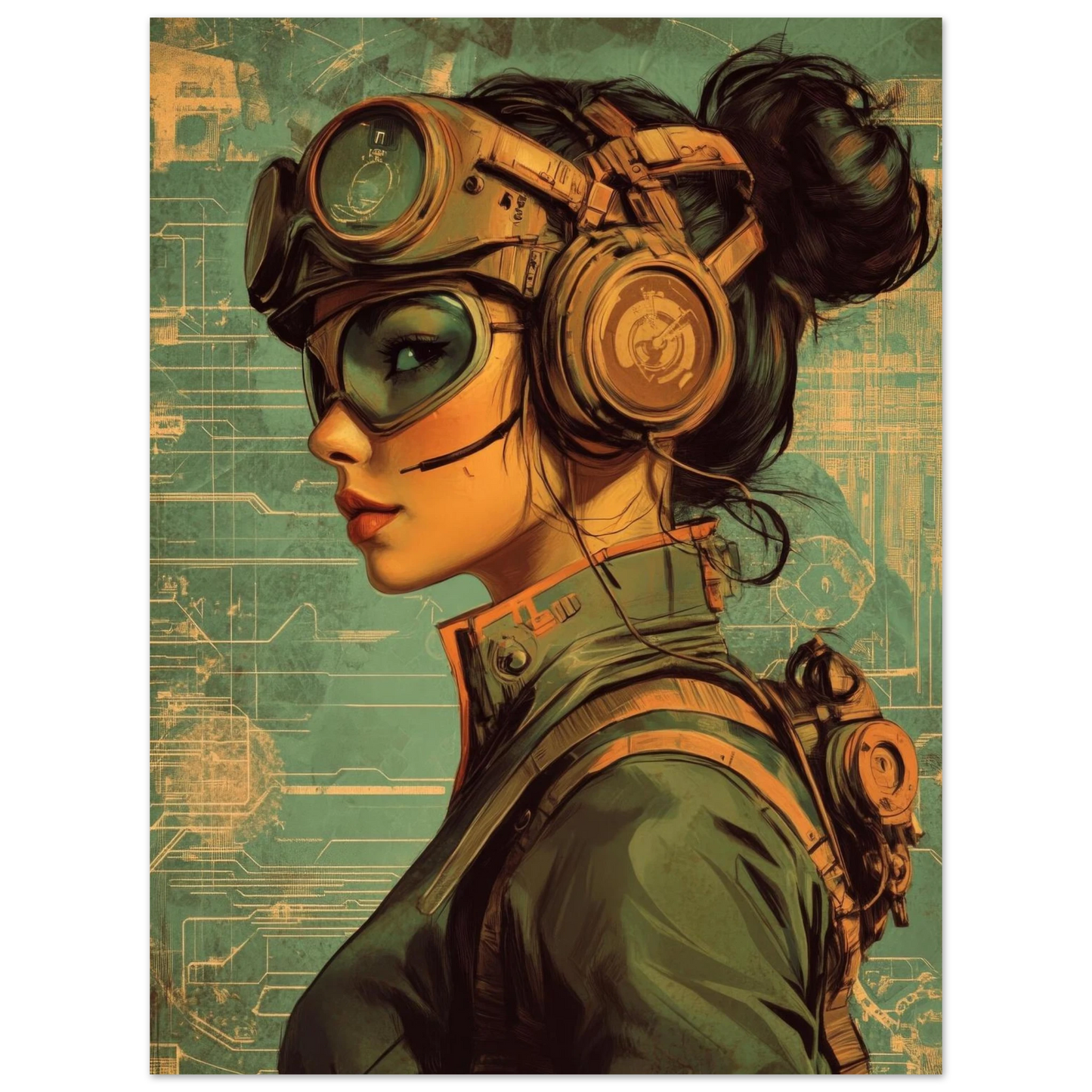 ✨ RETRO FUTUR MECHA WOMENS — Starship Series #43 - Aura Studio Déco