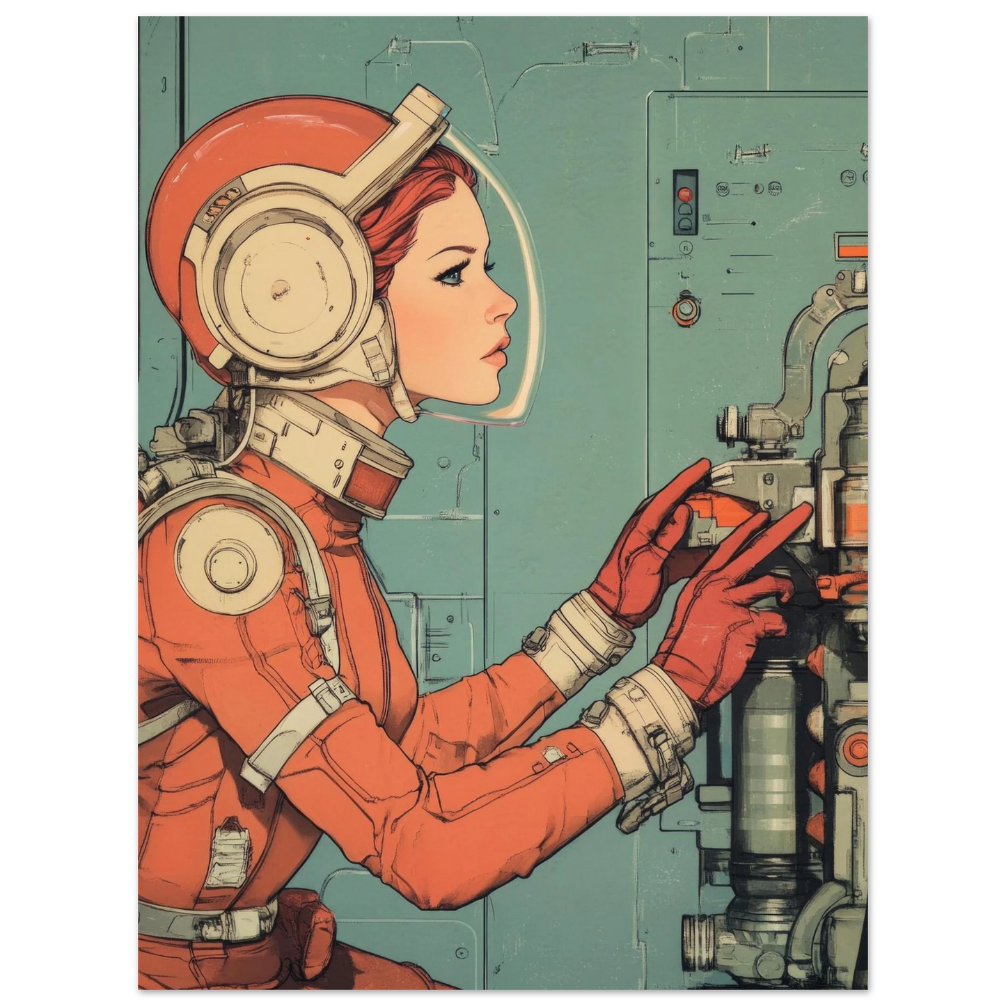 ✨ RETRO FUTUR MECHA WOMENS — Starship Series #91 - Aura Studio Déco