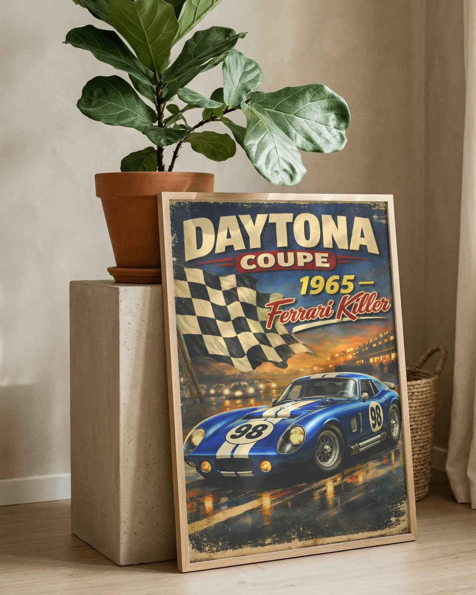 🏆🀣📺 Affiche Automobile Vintage Daytona - Aura Studio Déco