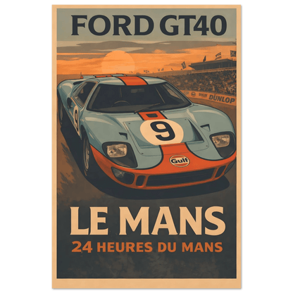 🏆🀣📺 Affiche Automobile Vintage Race Legend - Aura Studio Déco