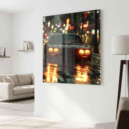 🏁⛽Tableau Acrylique Muscle Car #12🛢️Décoration Murale Luxe & Brillance - Aura Studio Déco