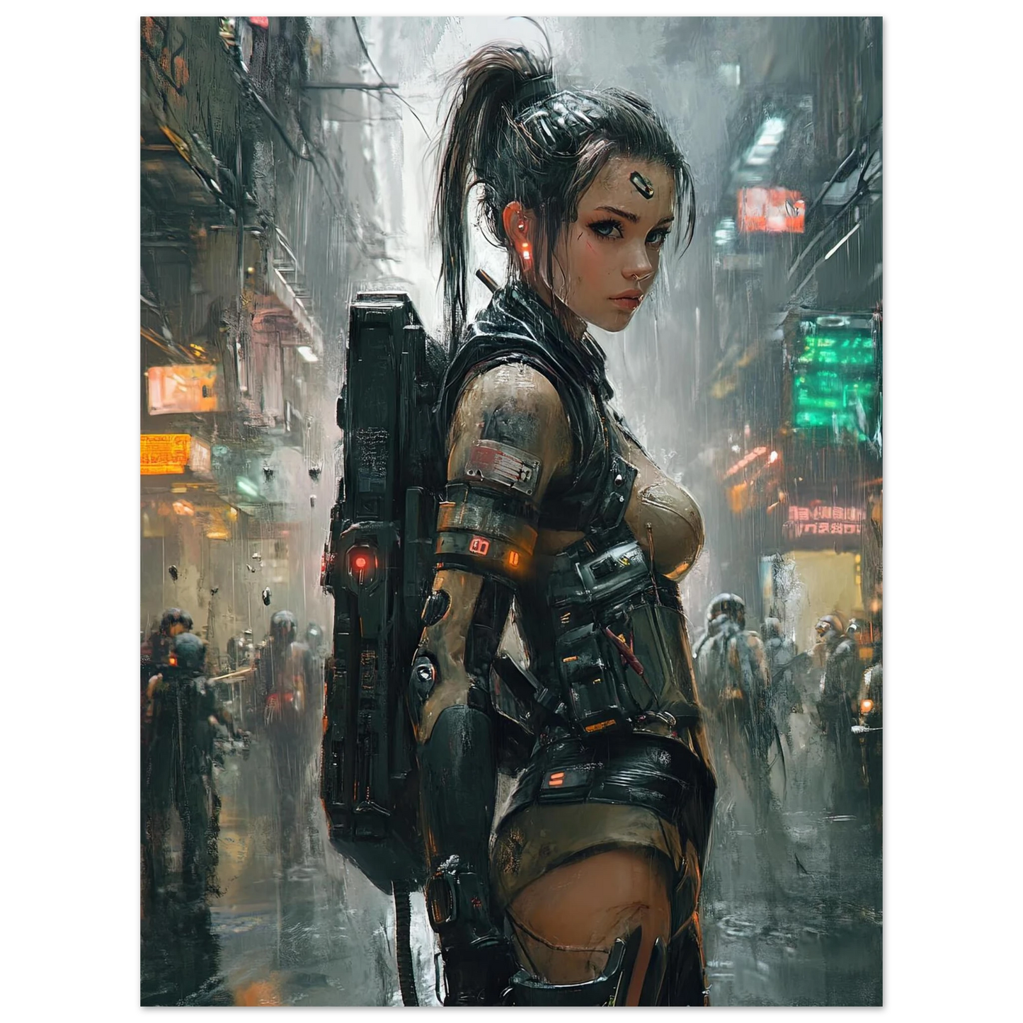 🌃🎮🌐🧬 CYBERPUNK WAR GIRL ULTIMATE SERIE  1☢️ - Aura Studio Déco