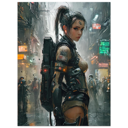 🌃🎮🌐🧬 CYBERPUNK WAR GIRL ULTIMATE SERIE  1☢️ - Aura Studio Déco