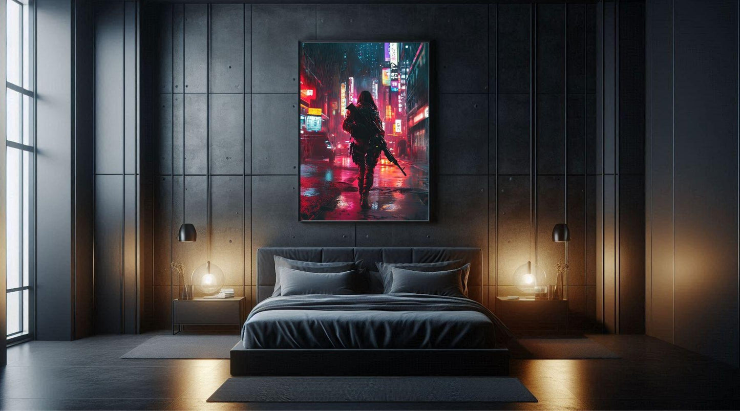 Affiche murale Impresion Cybergirl Ultimate 28☢️ - Aura Studio Déco