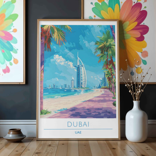 🏝️🗽🎳🛵 Collection Posters Voyage Artistiques - Dubai 🐪 🇦🇪