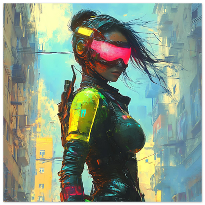 ☢️🧬Affiche Murale Survival Neon Fury Girls #1 - Aura Studio Déco