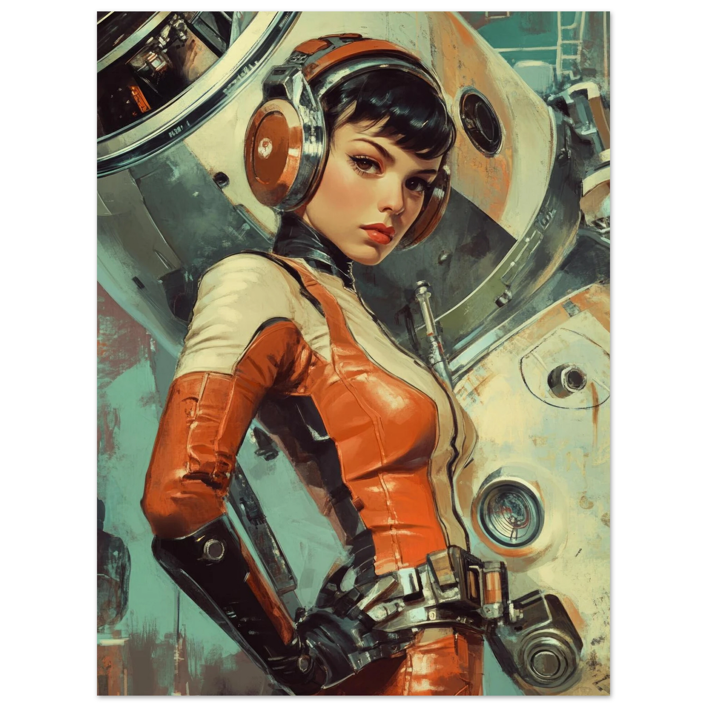 ✨ RETRO FUTUR MECHA WOMENS — Starship Series #33 - Aura Studio Déco