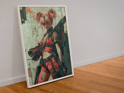 🧬Estampe d 'Art Affiche Cyber Girl Hors-série #2 – Art Mural Cyberpunk - Aura Studio Déco