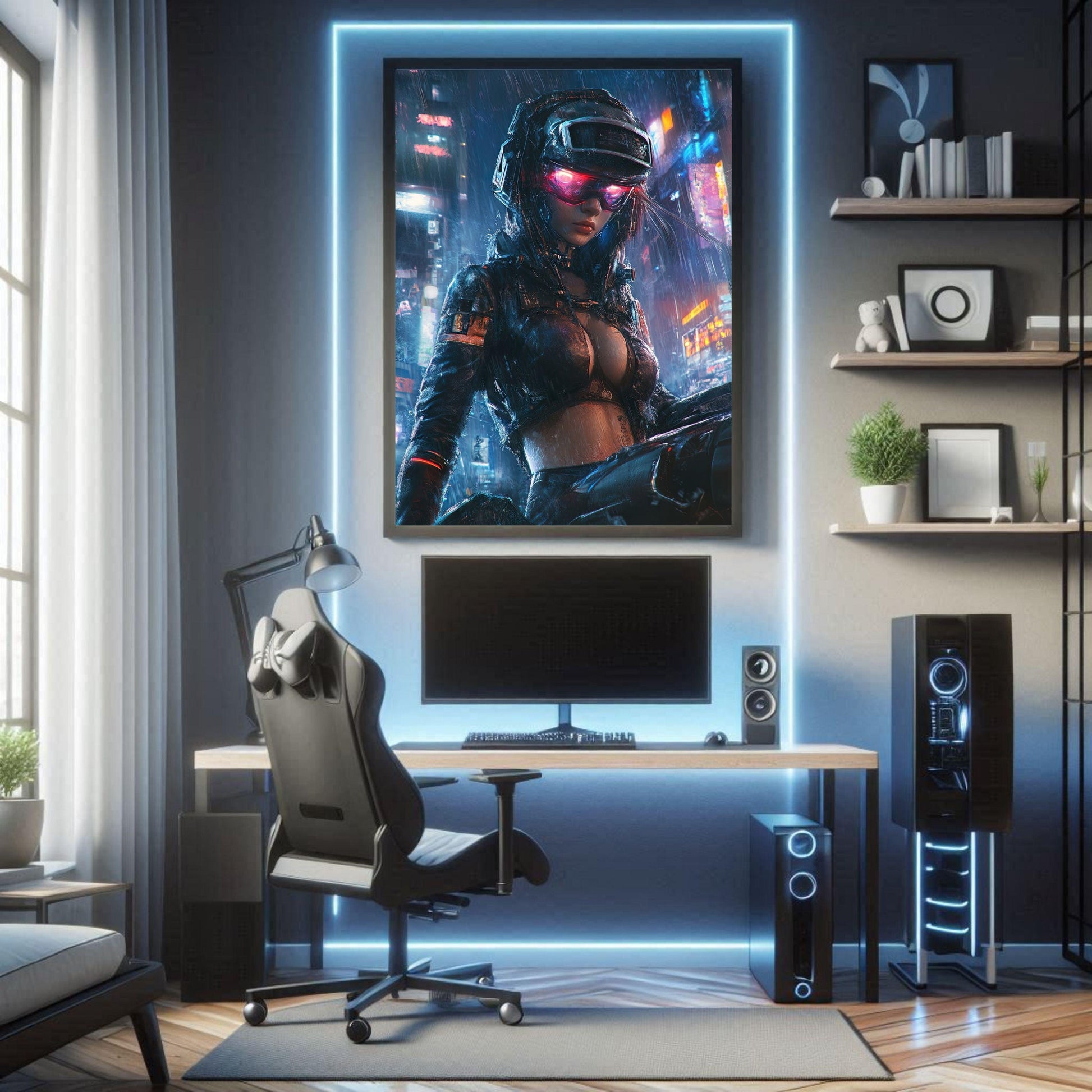 🌃🎮🌐🧬 CYBERPUNK WAR GIRL ULTIMATE SERIE  18☢️ - Aura Studio Déco
