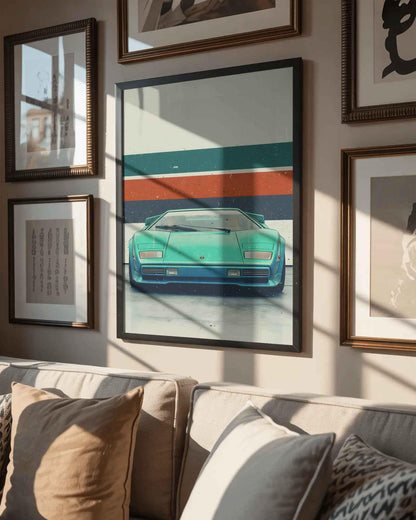 🏆🀣📺 Affiche Automobile Vintage 80's Legend - Aura Studio Déco