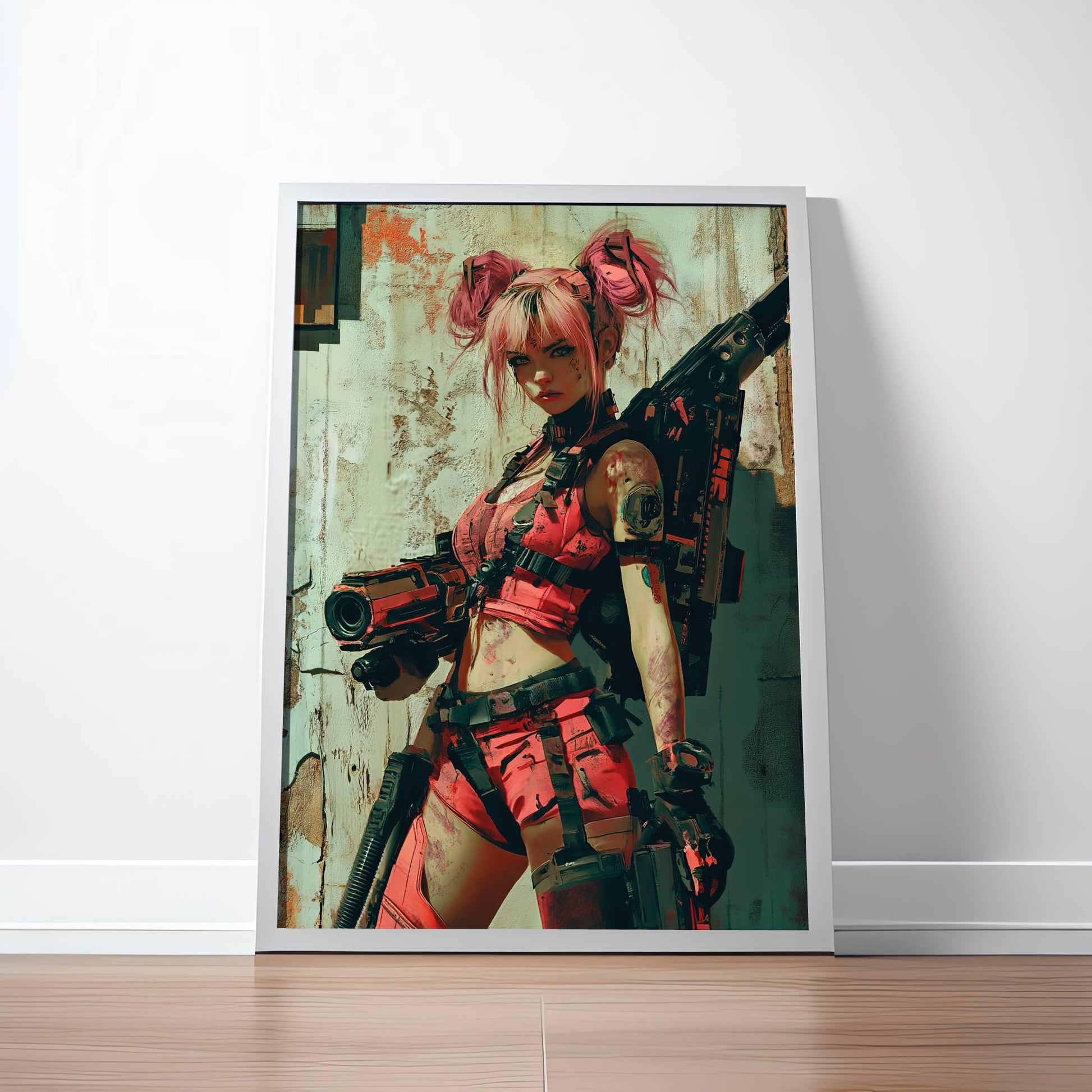 🧬Estampe d 'Art Affiche Cyber Girl Hors-série #2 – Art Mural Cyberpunk - Aura Studio Déco