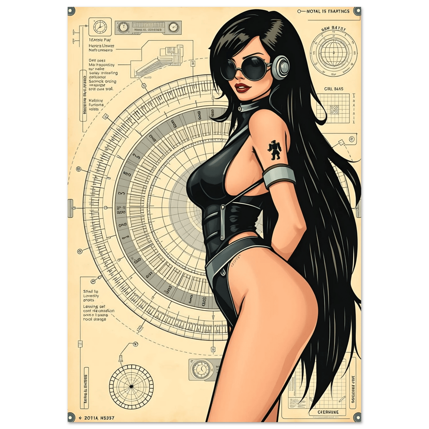 🌸🪐🎀👽Poster Création Anime Rétro Sci-Fi ☄️35 - Aura Studio Déco