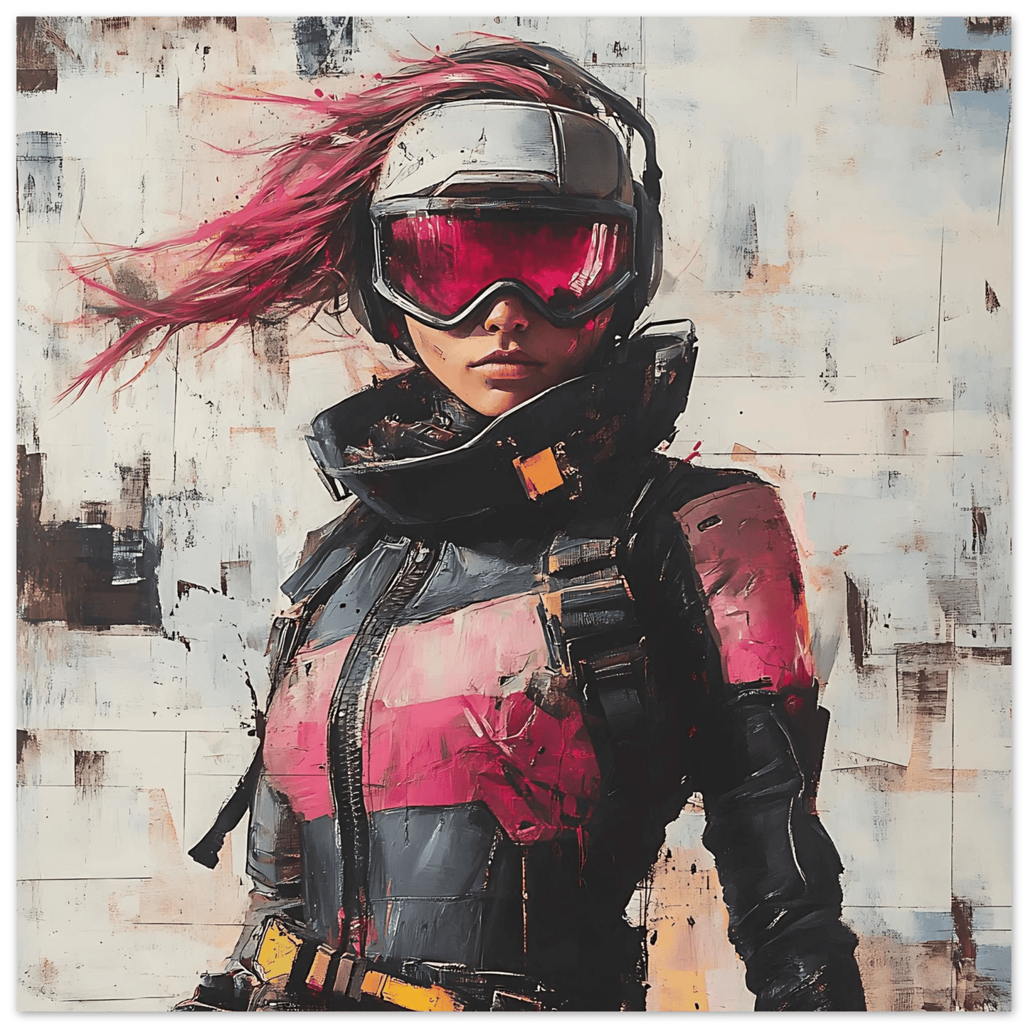 ☢️🧬Affiche Murale Survival Neon Fury Girls #9 - Aura Studio Déco
