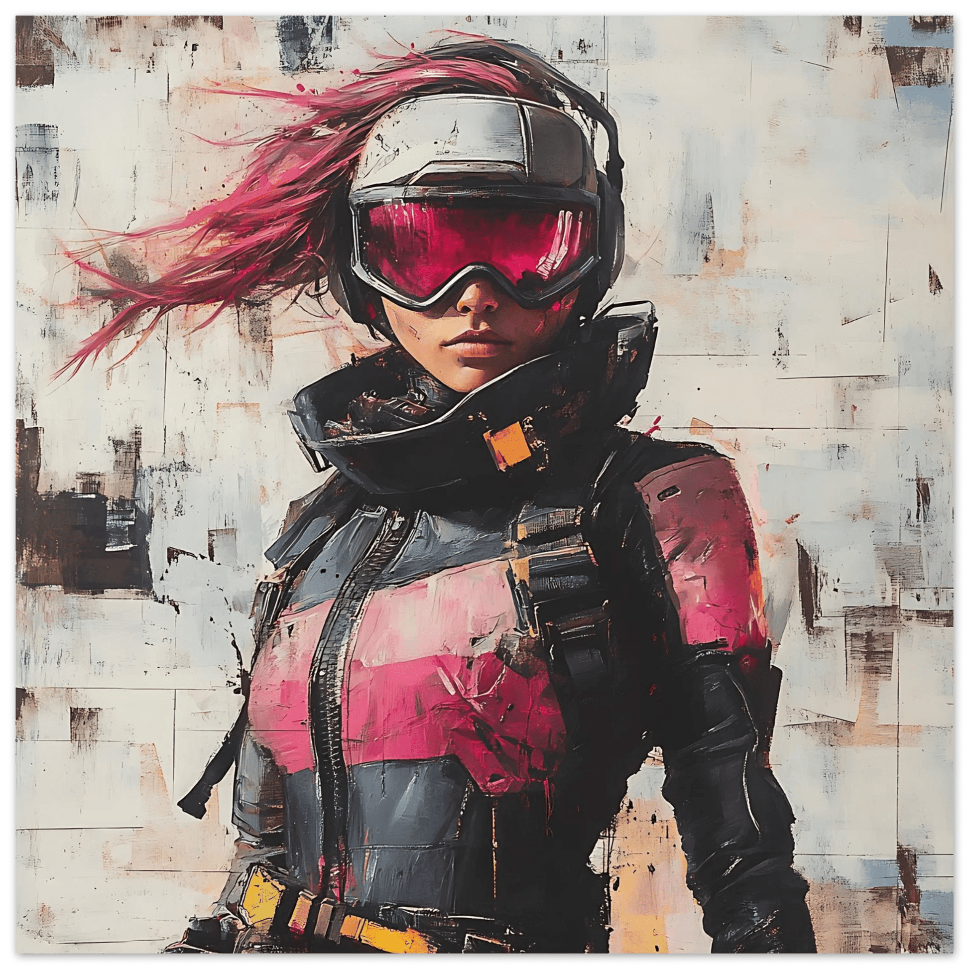 ☢️🧬Affiche Murale Survival Neon Fury Girls #9 - Aura Studio Déco