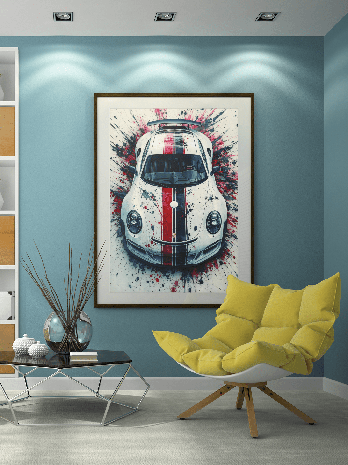 🏎️🏁Affiche Automobile Art' Legend 1 Encadrée - Aura Studio Déco