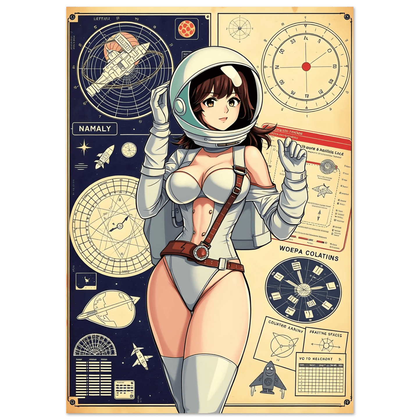 🌸🪐🎀👽Création Anime Rétro Sci-Fi ☄️30 - Aura Studio Déco