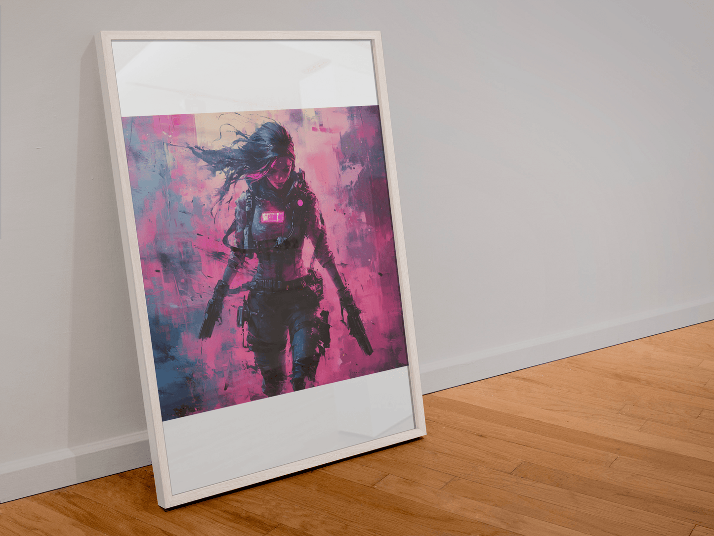 ☢️🧬Affiche Murale Survival Neon Fury Girls #2 - Aura Studio Déco