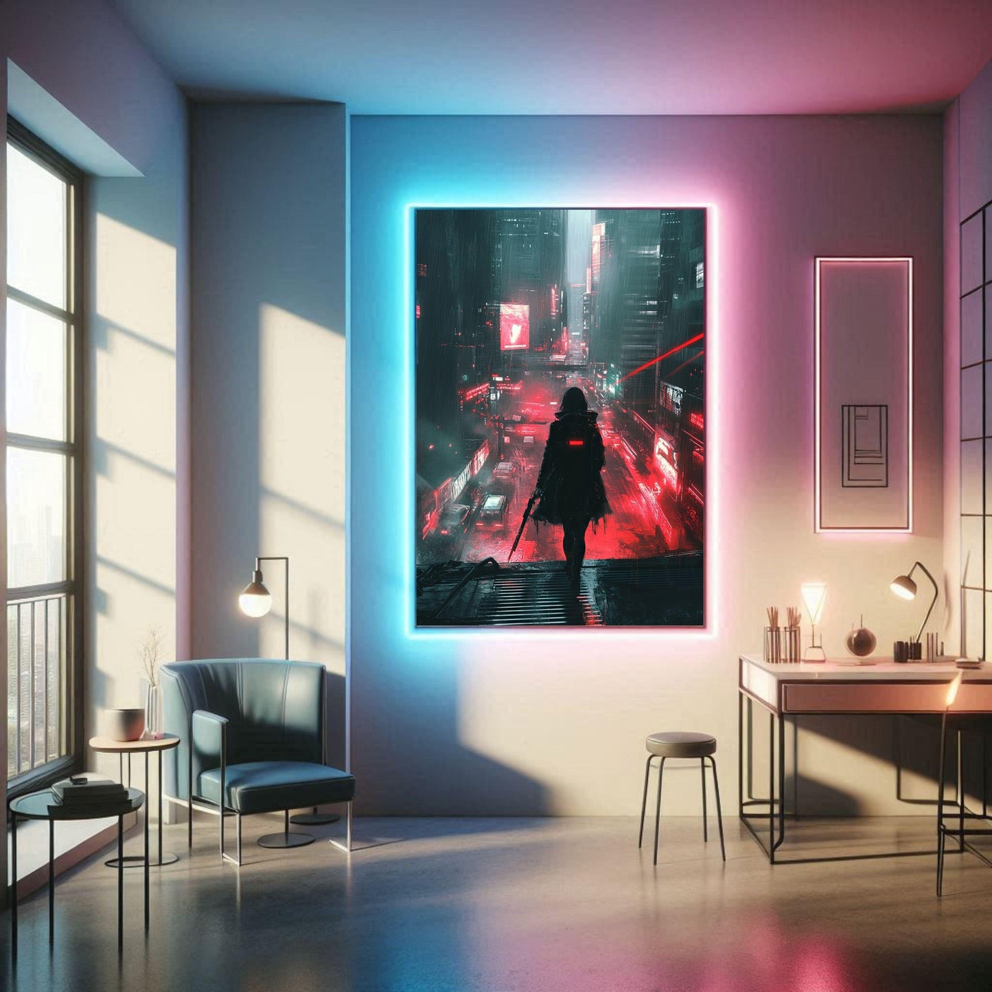 🧬Affiche Murale CYBERPUNK WAR GIRL ULTIMATE 7☢️ - Aura Studio Déco