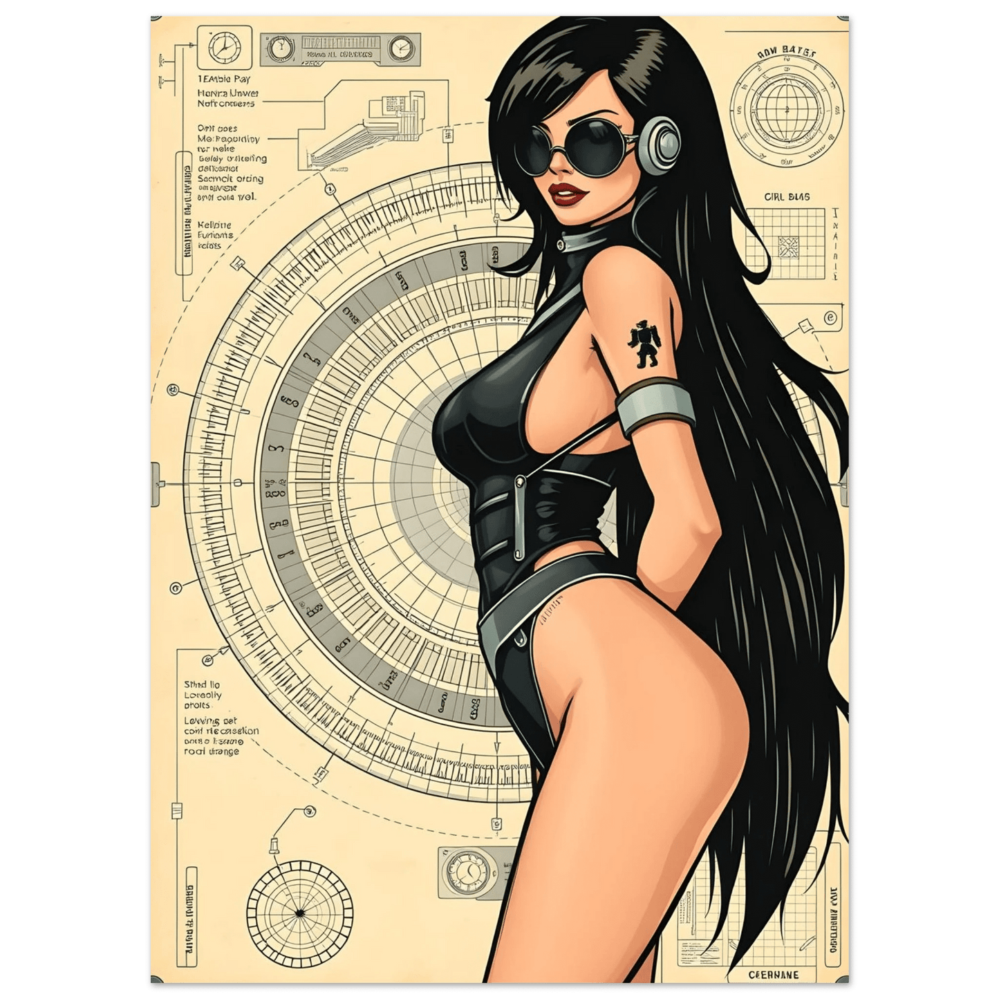 🌸🪐🎀👽Poster Création Anime Rétro Sci-Fi ☄️35 - Aura Studio Déco