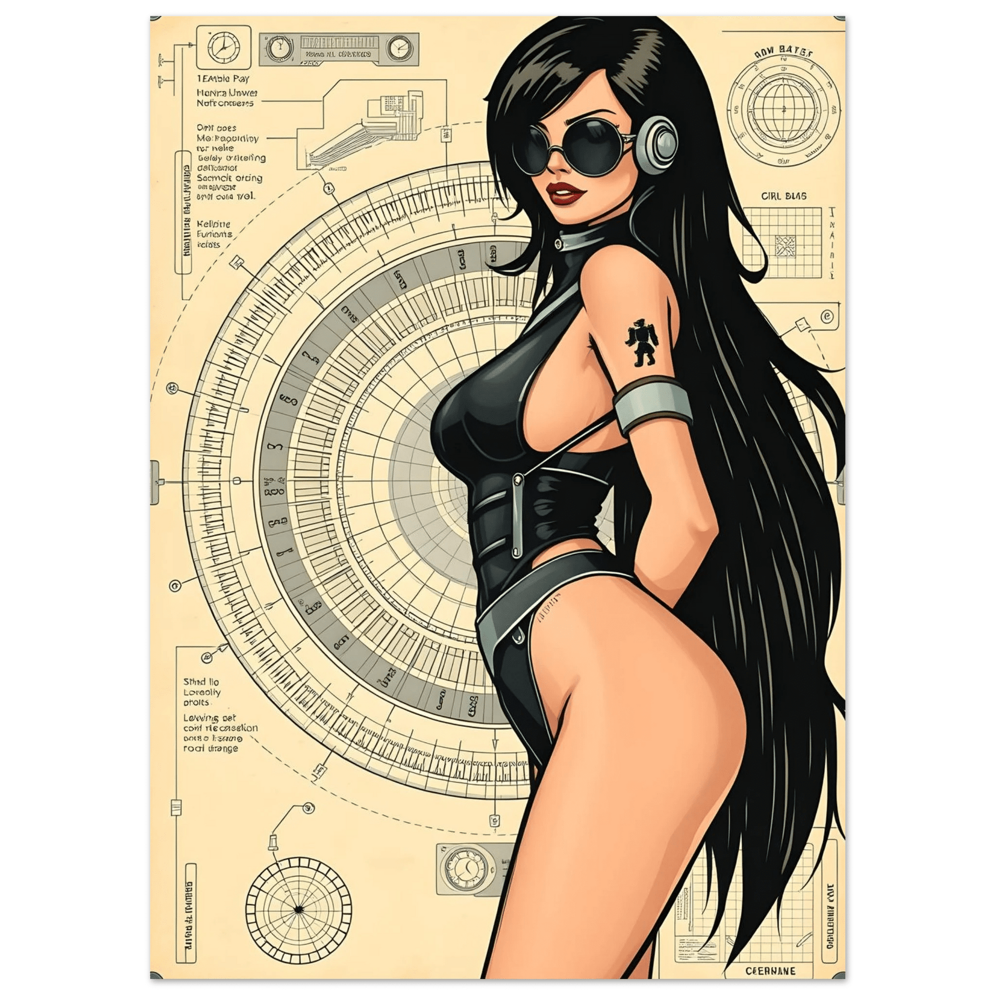 🌸🪐🎀👽Poster Création Anime Rétro Sci-Fi ☄️35 - Aura Studio Déco