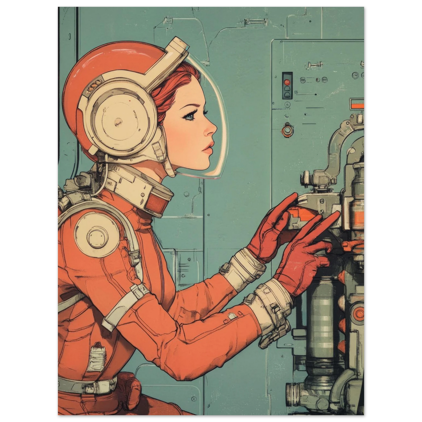 ✨ RETRO FUTUR MECHA WOMENS — Starship Series #91 - Aura Studio Déco