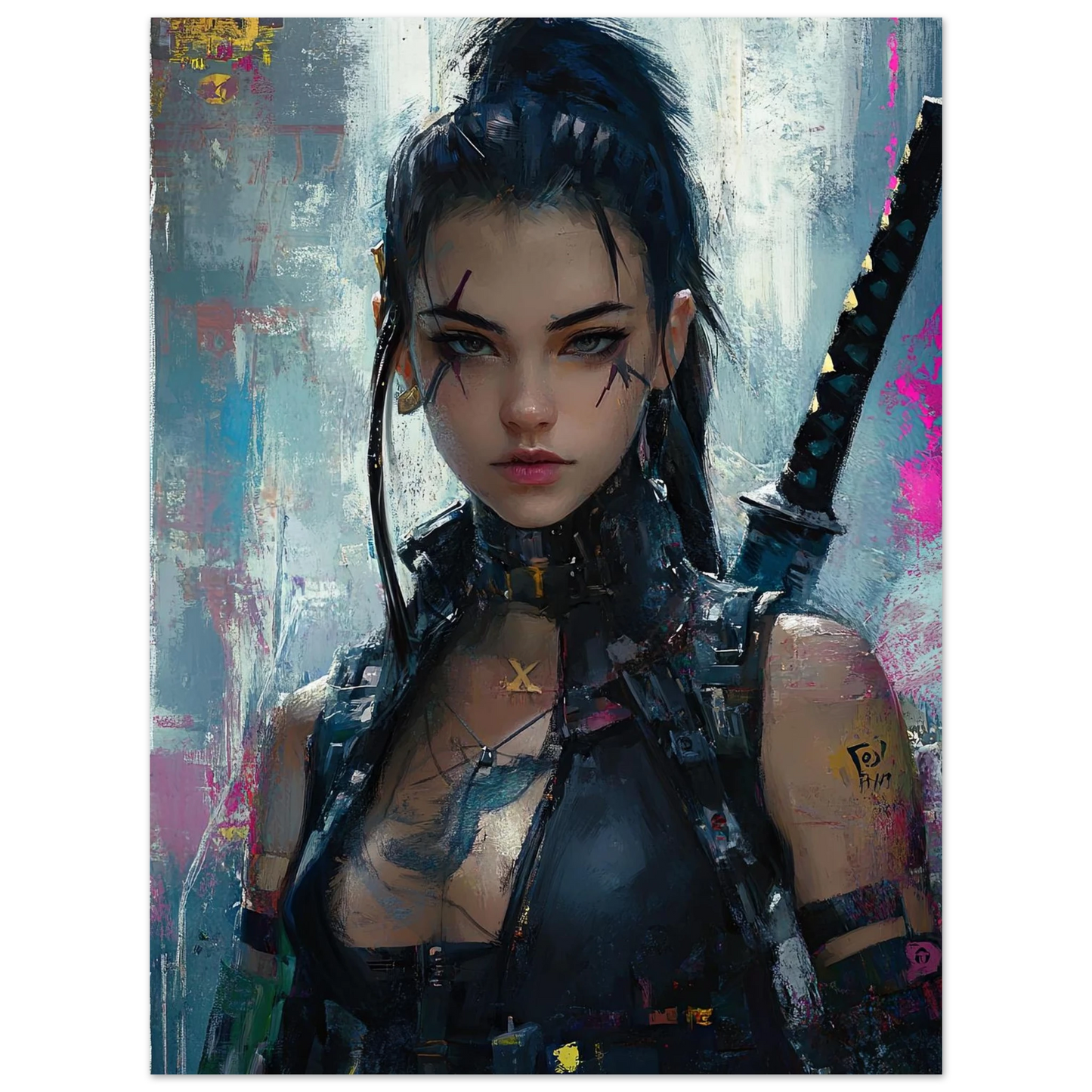 🧬Affiche Murale CYBERGIRL ULTIMATE SERIE  20☢️ - Aura Studio Déco