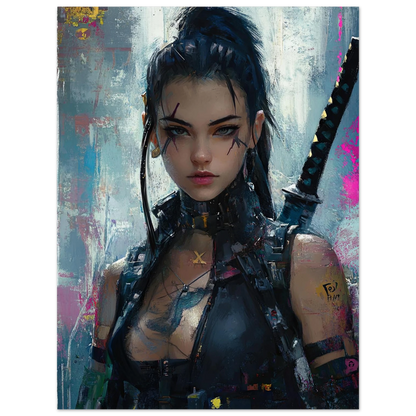 🧬Affiche Murale CYBERGIRL ULTIMATE SERIE  20☢️ - Aura Studio Déco