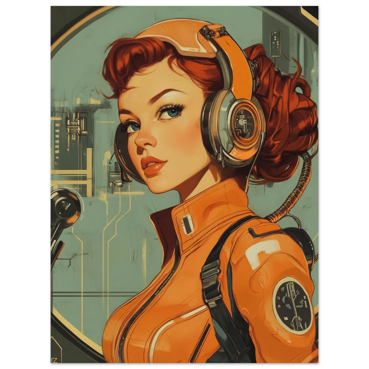 ✨ RETRO FUTUR MECHA WOMENS — Starship Series #51 - Aura Studio Déco