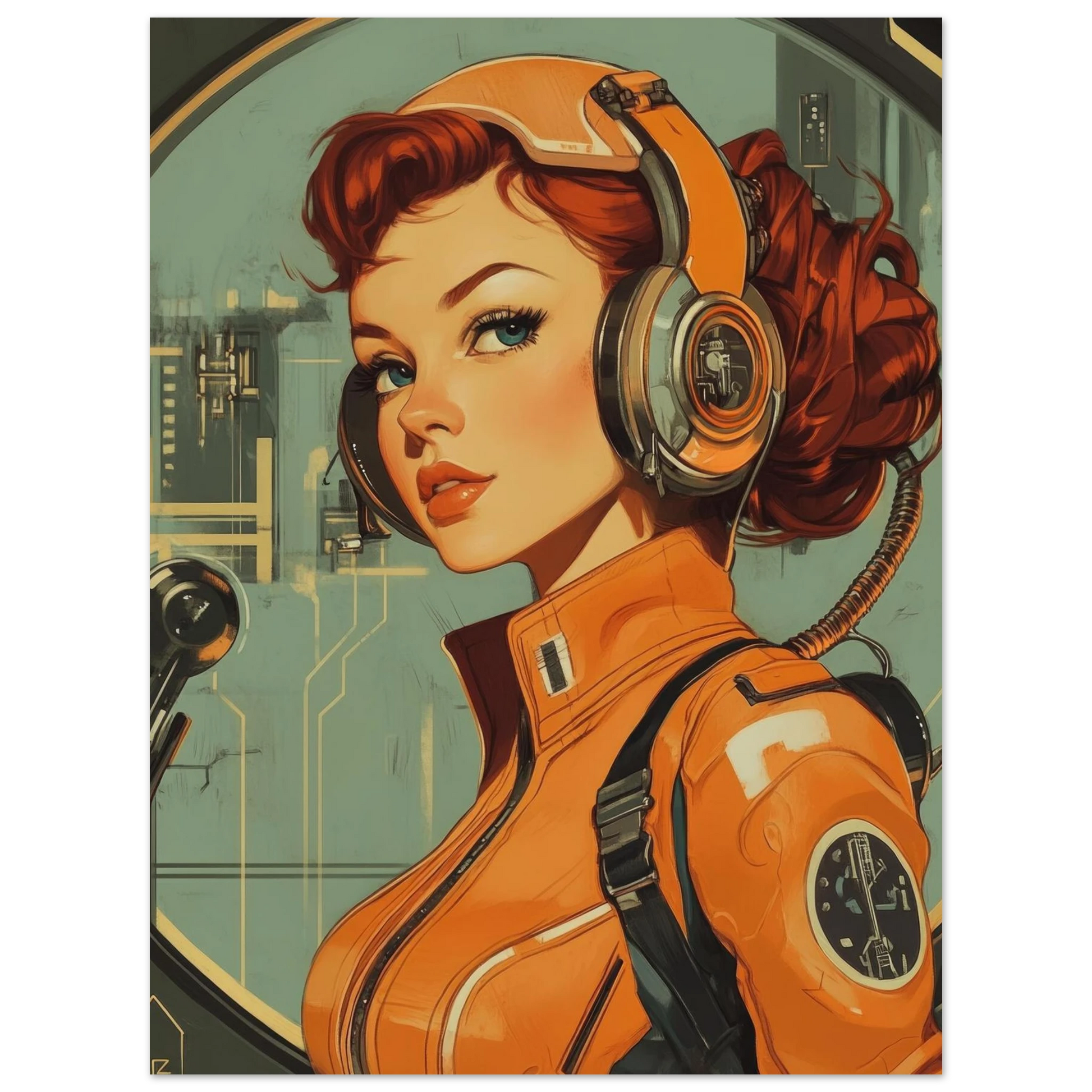 ✨ RETRO FUTUR MECHA WOMENS — Starship Series #51 - Aura Studio Déco