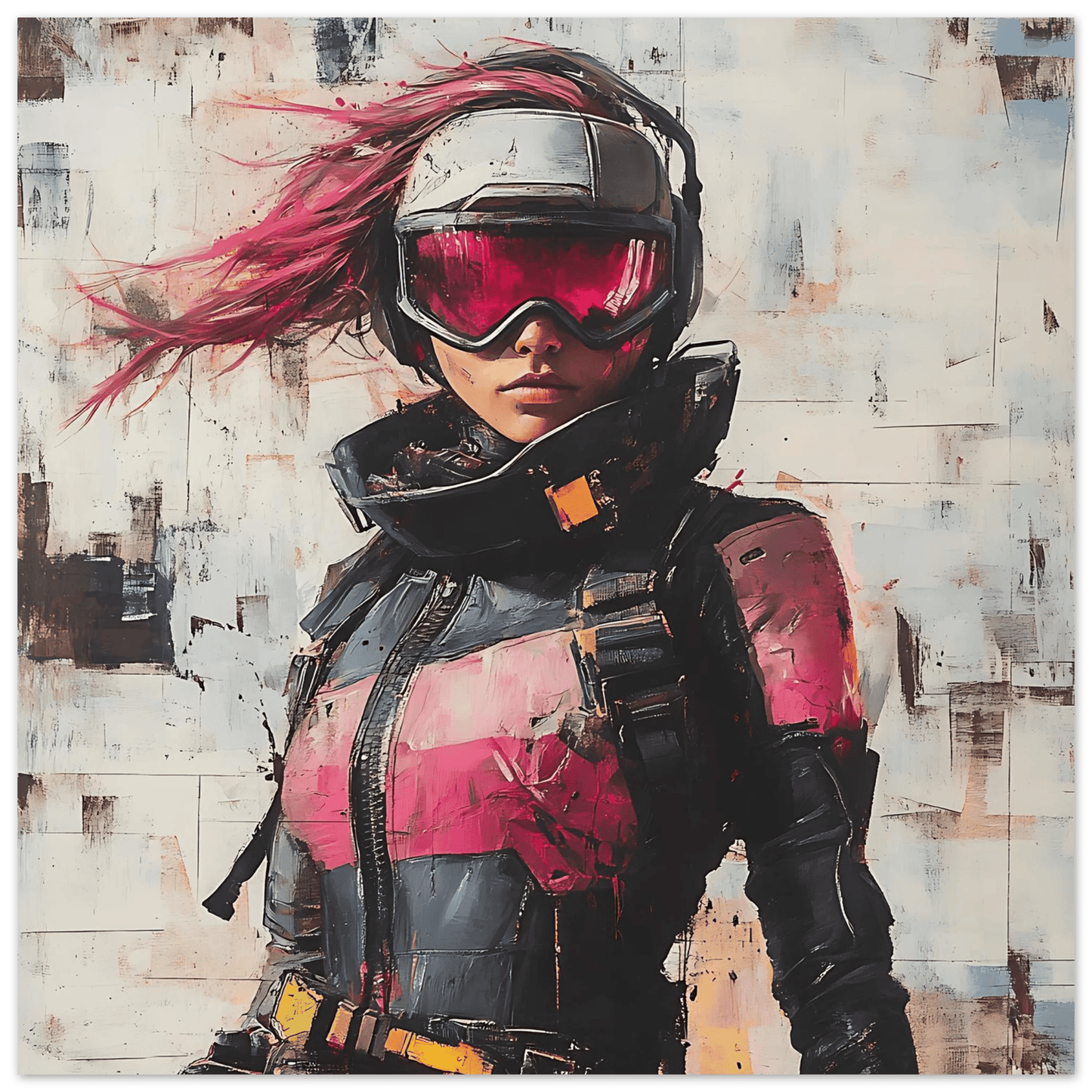 ☢️🧬Affiche Murale Survival Neon Fury Girls #9 - Aura Studio Déco