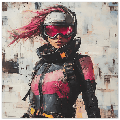 ☢️🧬Affiche Murale Survival Neon Fury Girls #9 - Aura Studio Déco