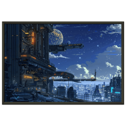 🐉🇯🇵✨ Affiche encadrée métal CLI-FI Anime Concept – Neo World - Aura Studio Déco