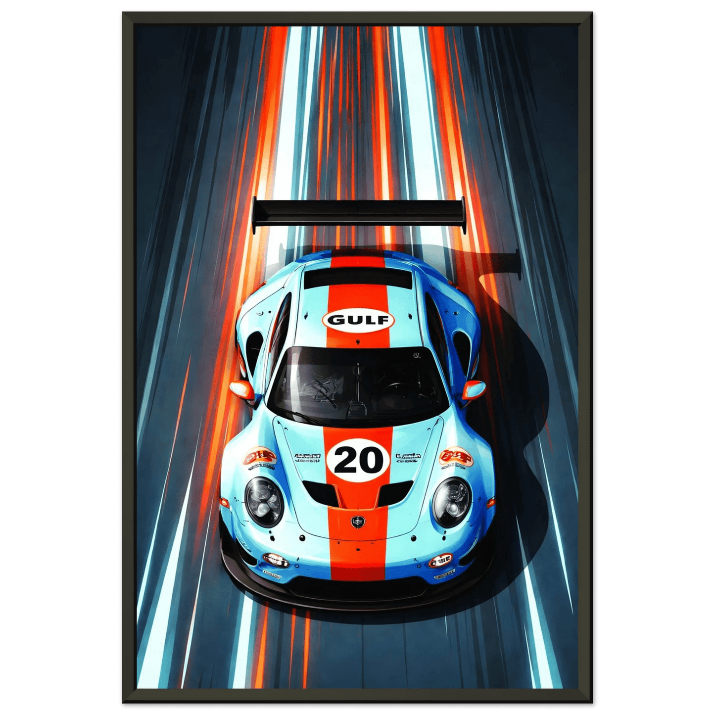 🏎️🏁Affiche Automobile Art' GT Encadrée - Aura Studio Déco