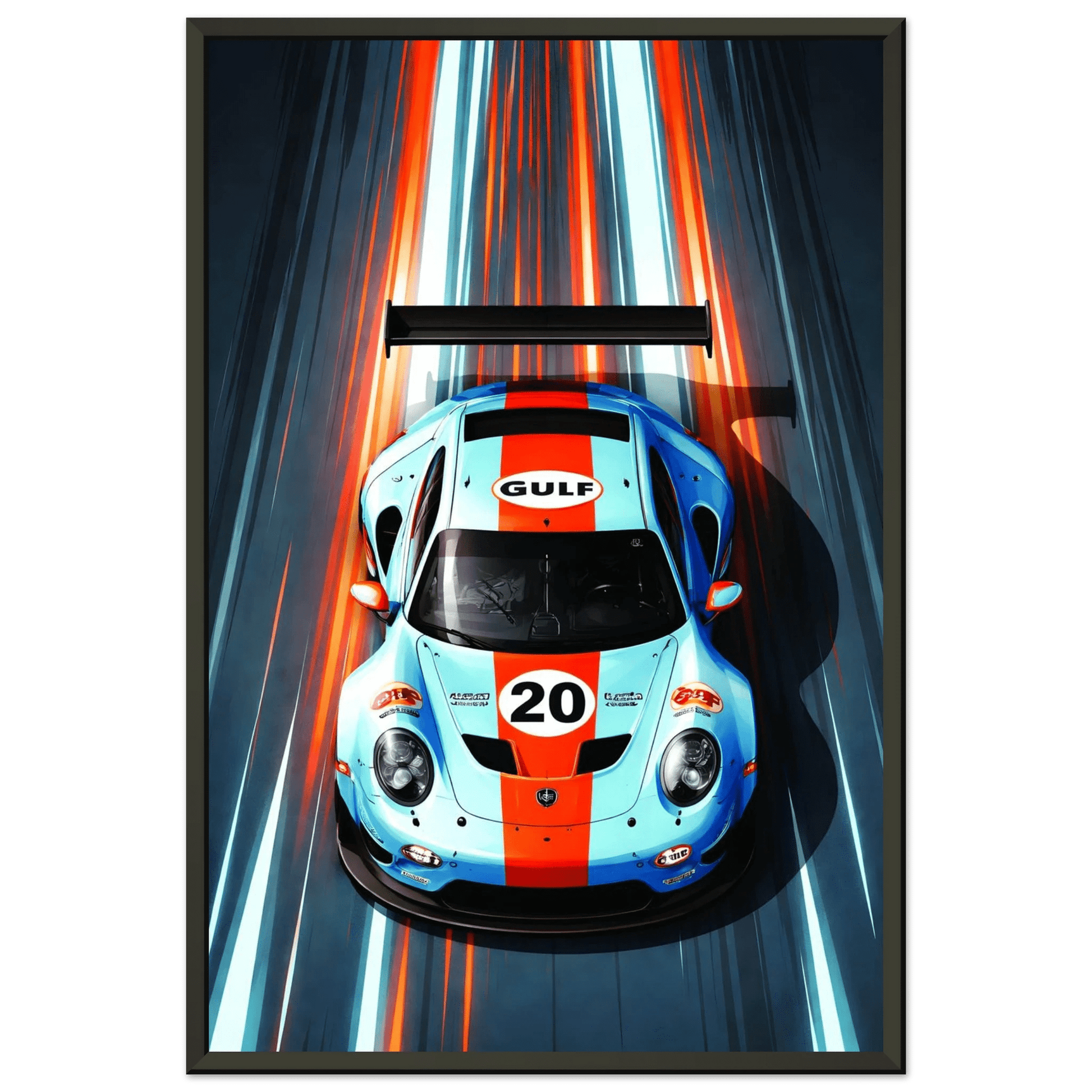 🏎️🏁Affiche Automobile Art' GT Encadrée - Aura Studio Déco