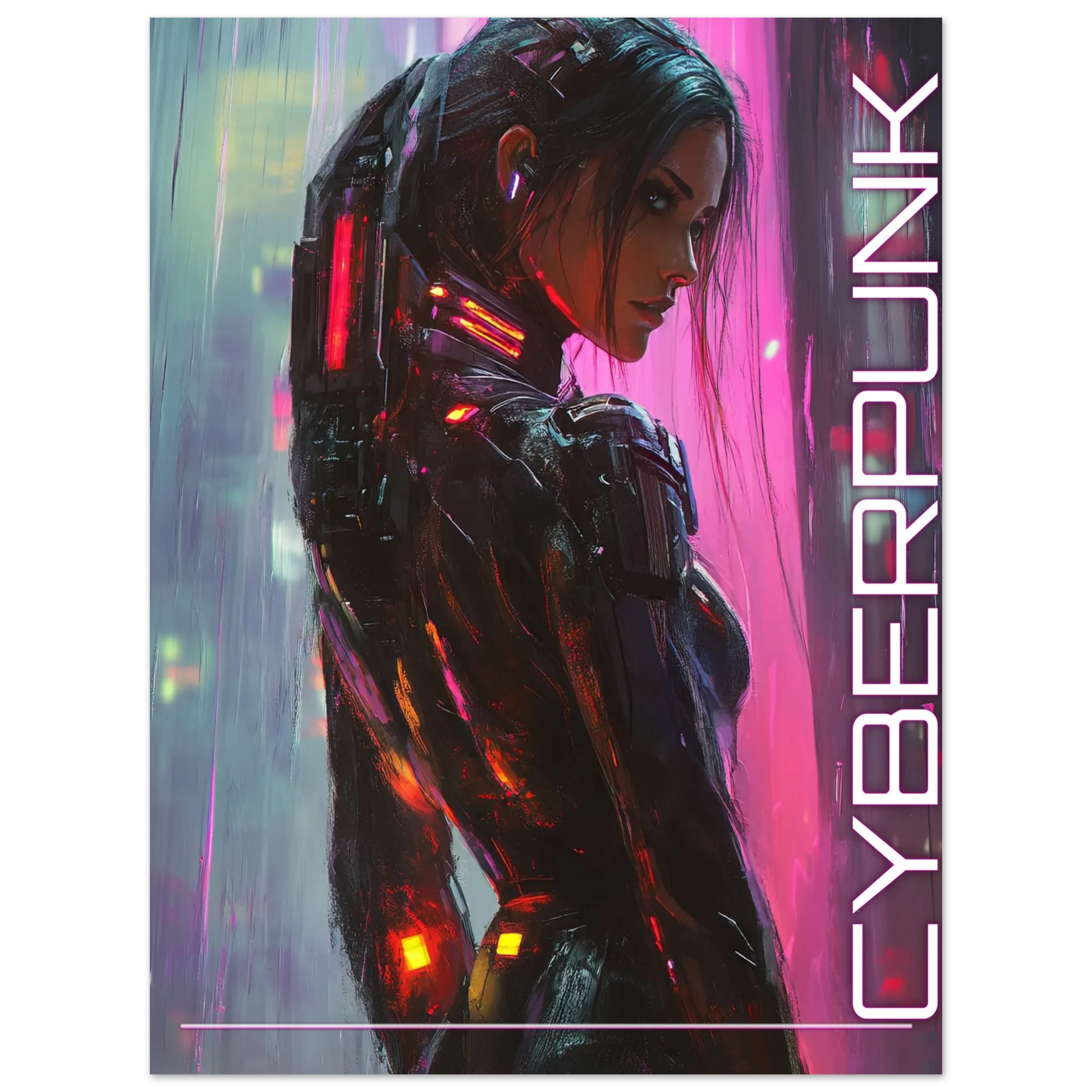 ☣️ Série limitée Art Cyberpunk - Poster Cybergirl 2089 - Aura Studio Déco