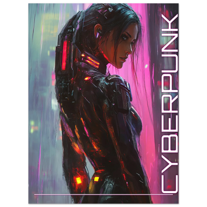 ☣️ Série limitée Art Cyberpunk - Poster Cybergirl 2089 - Aura Studio Déco