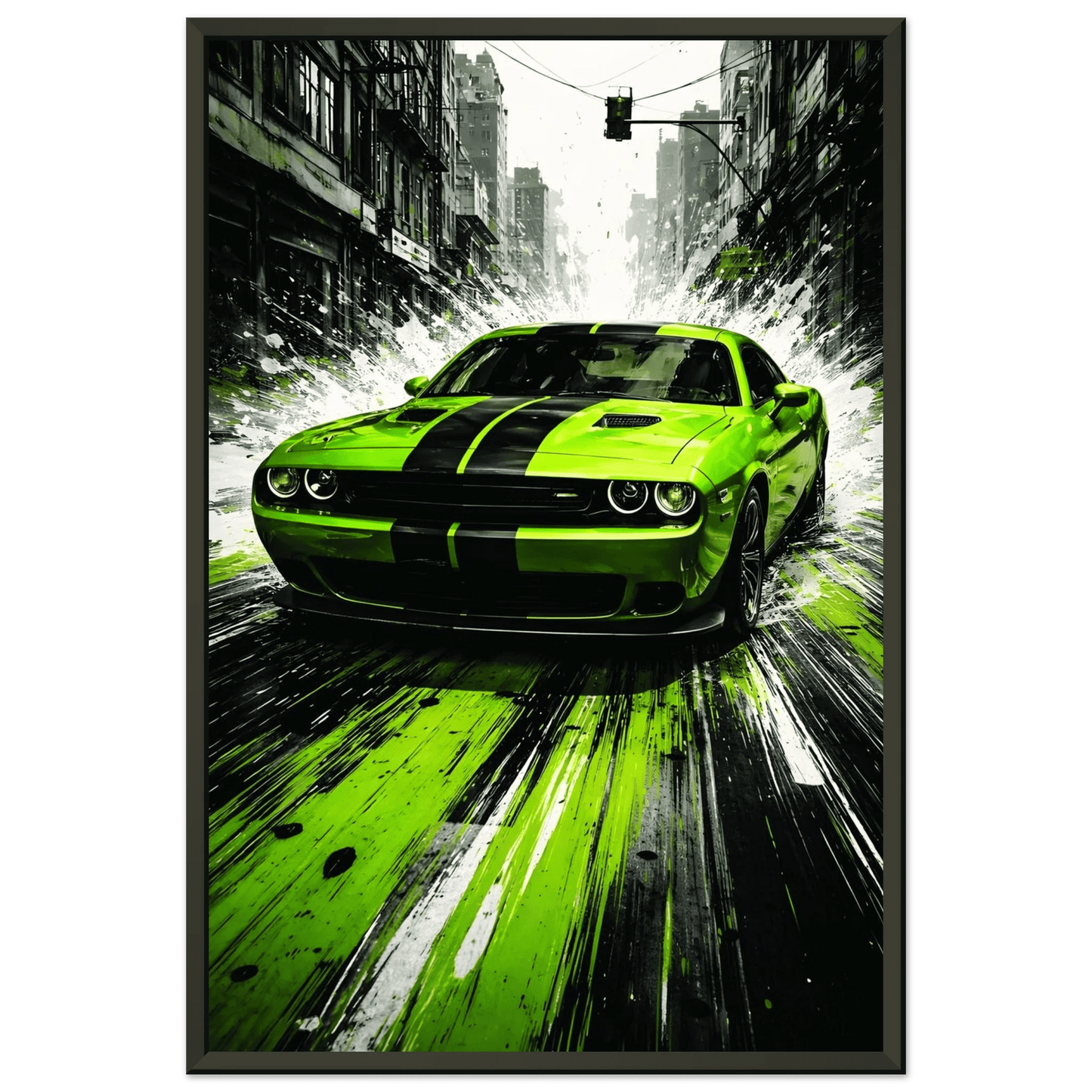 🏎️🏁Affiche Automobile Art' Street Encadrée - Aura Studio Déco