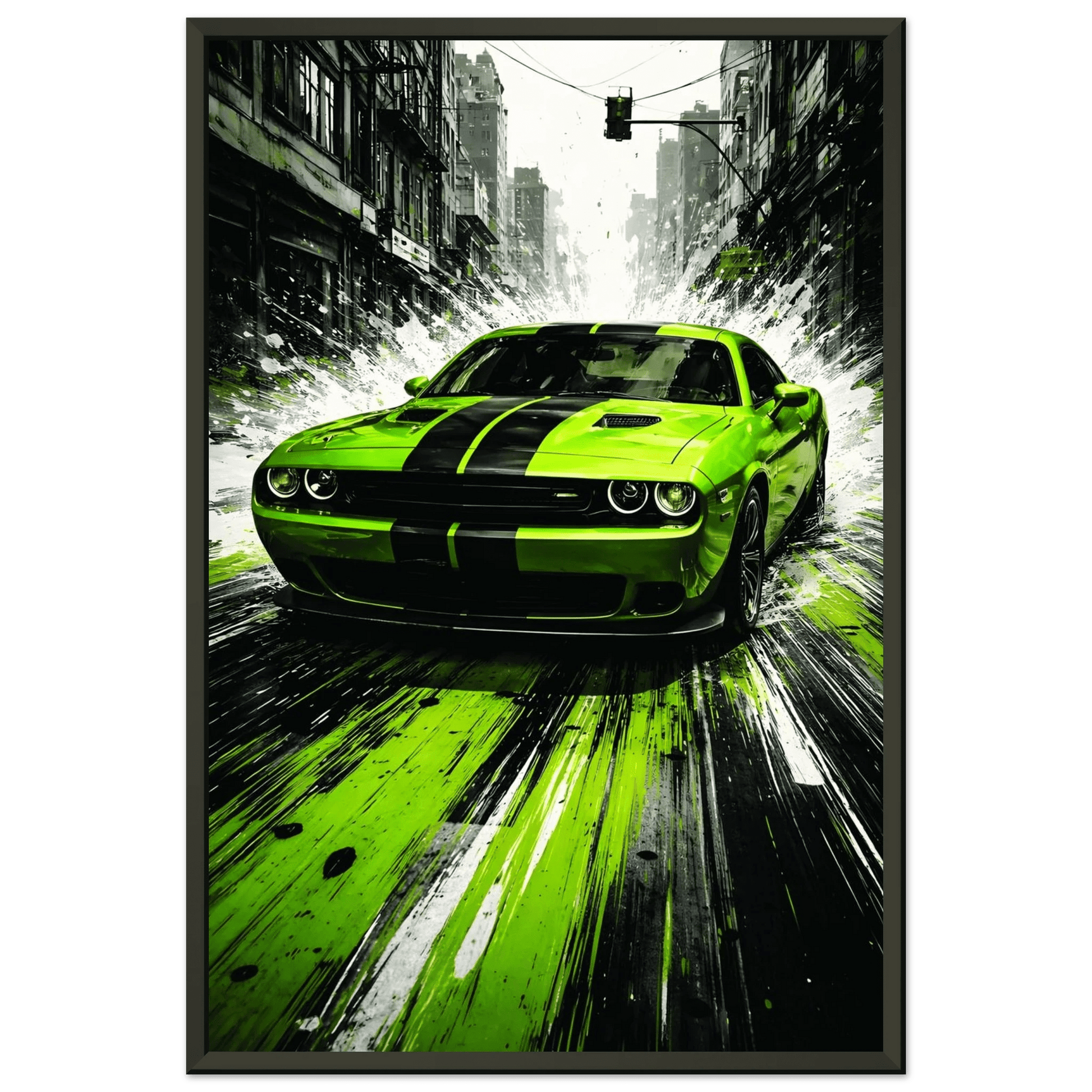 🏎️🏁Affiche Automobile Art' Street Encadrée - Aura Studio Déco