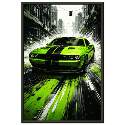 🏎️🏁Affiche Automobile Art' Street Encadrée - Aura Studio Déco