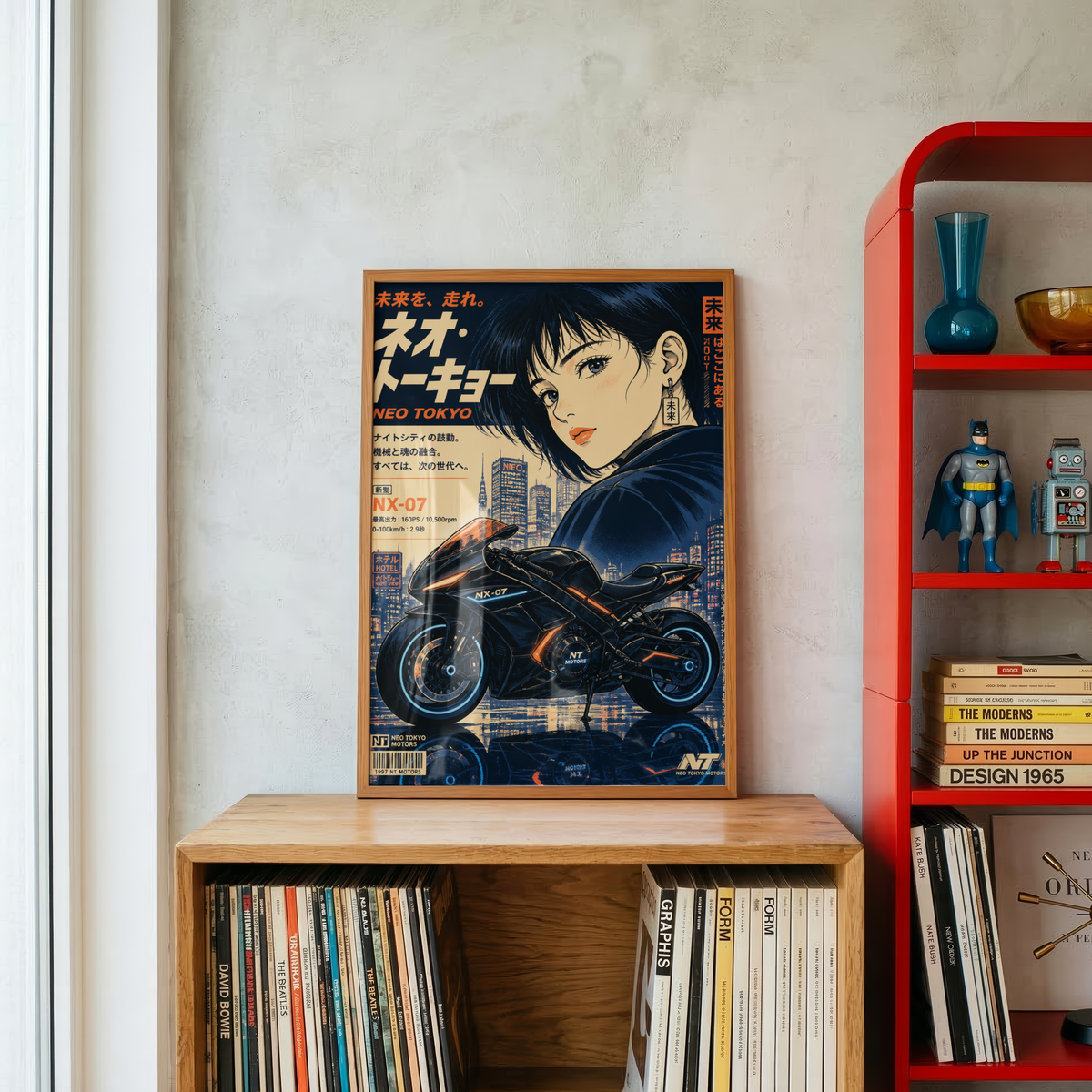 Affiche Moto Cyberpunk | Neo Tokyo Woman Rider