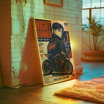 Affiche Moto Cyberpunk | Night Runner & Neo Tokyo
