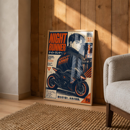 Affiche Moto Cyberpunk | Night Runner & Neo Tokyo