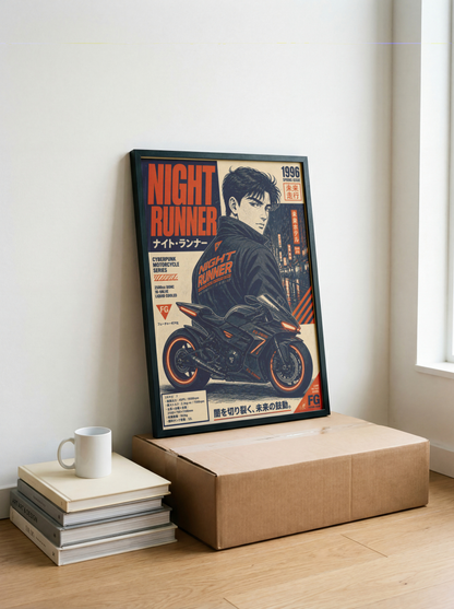 Affiche Moto Cyberpunk | Night Runner & Neo Tokyo